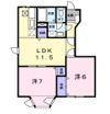 グランディール愛光Bの間取り画像