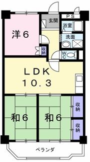 第二コーポ学苑の間取り画像