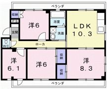 コーポT142の間取り画像