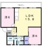 パークサイドハイム Bの間取り画像