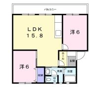 パークサイドハイム Bの間取り画像