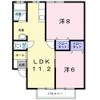 ハイツ沖田Ⅱの間取り画像