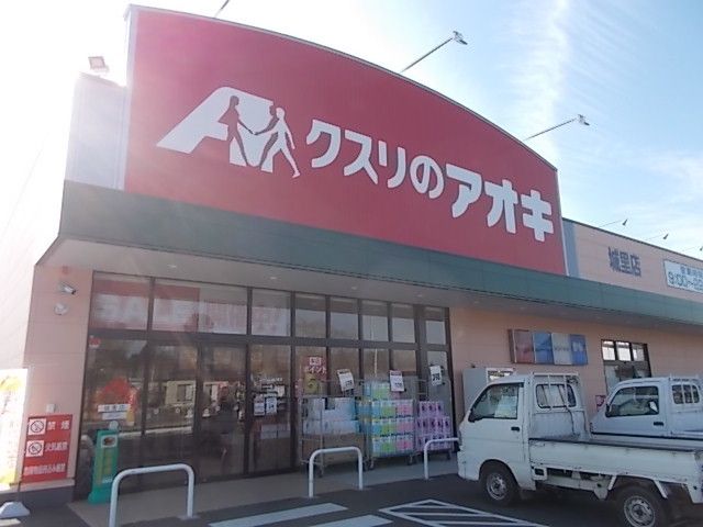 近くのクスリのアオキ城里店まで1,400m（徒歩18分）