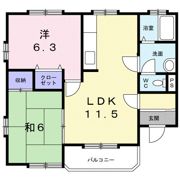 ビレッジ和楽Bの間取り画像