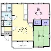 ビレッジ和楽Bの間取り画像