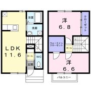 カーサソレアードAの間取り画像