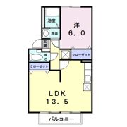 プレジールメルシーの間取り画像