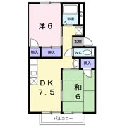 ベルメゾン姫野B棟の間取り画像