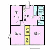 ベルゾーネ清水Ⅱの間取り画像