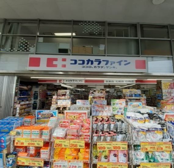 近くのココカラファインまで350m（徒歩5分）