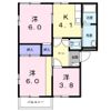 ハイツ小川Bの間取り画像