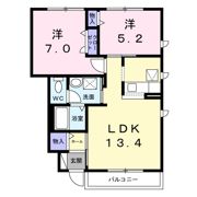 シャーメゾンきざきAの間取り画像