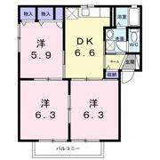 ブランドールSUNAGA Bの間取り画像