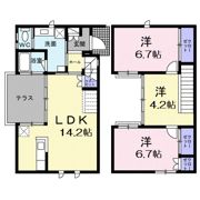 エクリュタウンうれし野Dの間取り画像