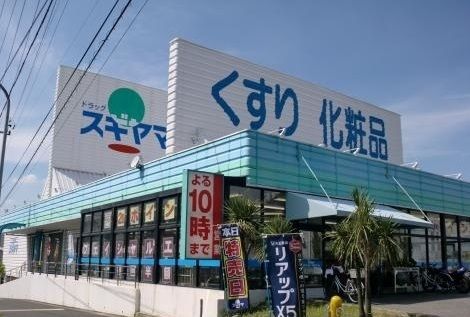 近くのドラッグストアまで1,100m（徒歩14分）