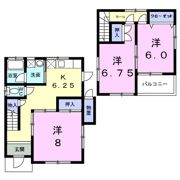 メゾンホーク末永Bの間取り画像