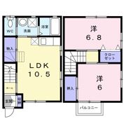 竜禅寺テラスハウスの間取り画像