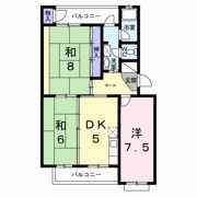 三室山コープタウン2号棟の間取り画像