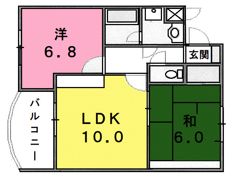 ロータスビレッジあいゆうA棟の間取り画像