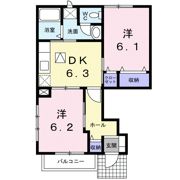 セーリウス梅原Ⅱの間取り画像