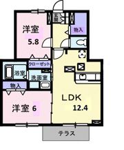 エスポワールBの間取り画像
