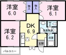 カボティーヌの間取り画像