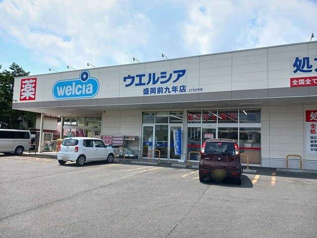 近くのウエルシア盛岡前九年店まで532m（徒歩7分）