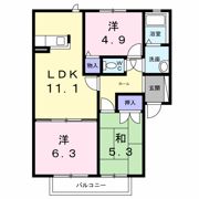 グリーンヴィラ中町Aの間取り画像