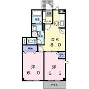 サンバティーク湊Bの間取り画像