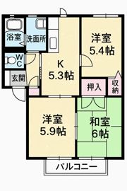 スワローハイムBの間取り画像