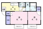 ハイツ野崎Aの間取り画像