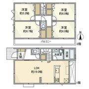 福釜町砂渡戸建の間取り画像