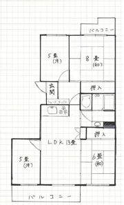 若葉台団地2-19号棟の間取り画像