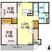 (仮称)D-ROOM桂台の間取り画像