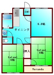 ヴィラ内浜の間取り画像