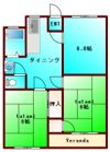 ヴィラ内浜の間取り画像