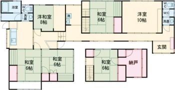 大石町借家の間取り画像