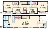 井尻3丁目戸建ての間取り画像