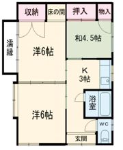 沖ノ内貸家24の間取り画像
