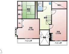 水道町4丁目鈴五貸家の間取り画像