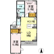 ルリアン小田原の間取り画像