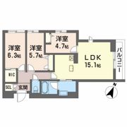 グランフィールド原町の間取り画像