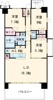 ポレスター湖岸通り参番館の間取り画像