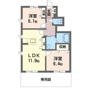 シャンティ韮川 Bの間取り画像