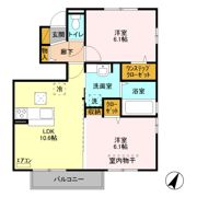 シエルブルー Bの間取り画像