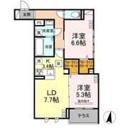 Casa Bianca上杉の間取り画像