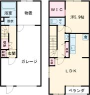 （仮）福崎ガレージハウスの間取り画像