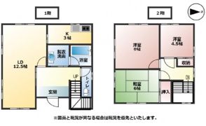 高岡市戸出光明寺貸家の間取り画像