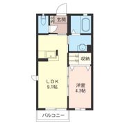 エーデルハイム Bの間取り画像