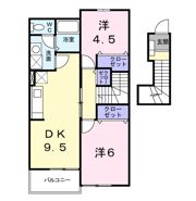 クレセントもえぎBの間取り画像